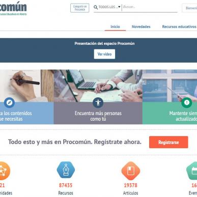 Procomun, the portal to share educational resources that combines Drupal and Java